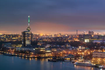 Photo sur Aluminium Rotterdam Rotterdam, Netherands Cityscape on the River