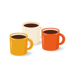 Coffee cup vector on white background. wallpaper. logo design.