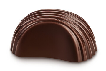 Chocolate candy isolated on white background with clipping path and full depth of field