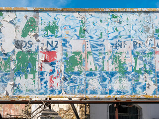 Old weathered large billboard