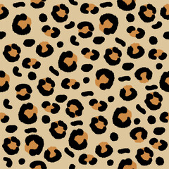 Abstract animal skin leopard seamless pattern. Jaguar, leopard, cheetah, seamless pattern