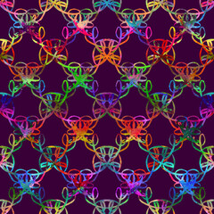 Brush Stroke Plaid Geometric Grung Pattern Seamless in Rainbow Color Check Background. Gunge Collage Watercolor Texture for Teen and School Kids Fabric Prints Grange Design with lines