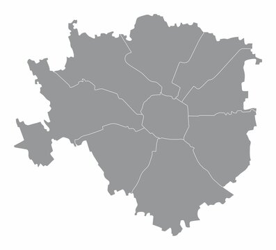 Milan administrative map