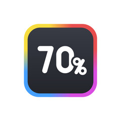 70% - Sticker