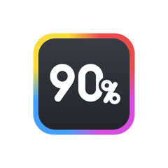 90% - Sticker