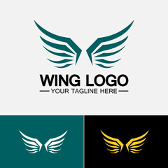 Wings logo vector icon symbol illustration design template