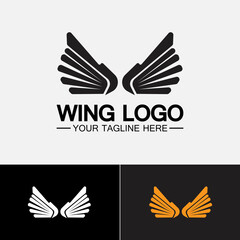 Wings logo vector icon symbol illustration design template