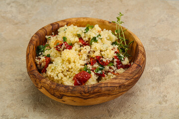 Vegetarian uisine - couscous with vegetables