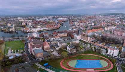 Obraz premium aerial view of the gdansk city