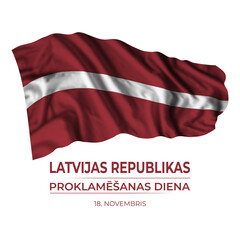Latvia independence day card