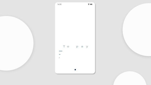 Animated scene of the process of selecting, paying and delivering an order in the app