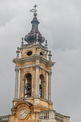 Exterior view of Basilica of Superga, a late baroque and neoclassical catholic church built by the Savoy family. Turin. piedmont. Italy
