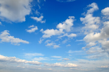 blue sky with beautiful white clouds