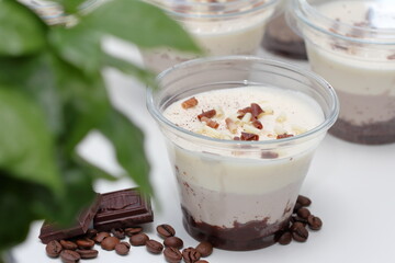 chocolate mousse with whipped cream