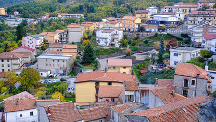 Fototapeta na wymiar view of the village of Castelsaraceno, Basilicata, Italy