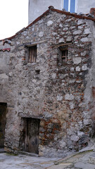 view of the village of Castelsaraceno, Basilicata, Italy