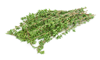 fresh thyme isolated on a white background with clipping path and full depth of field