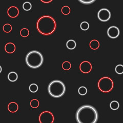 Abstract neon background. Texture of geometric shapes circle.