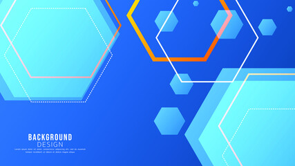 Abstract color background , blue honeycomb hexagon shape with white polka dots , Modern design for presentation and content online , illustration Vector EPS 10