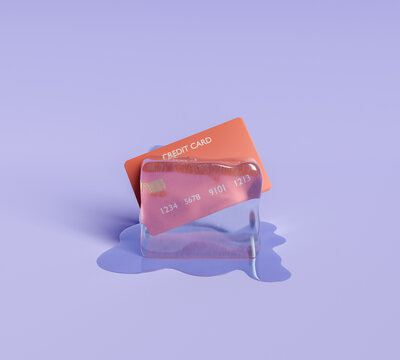 Credit Card In An Ice Cube