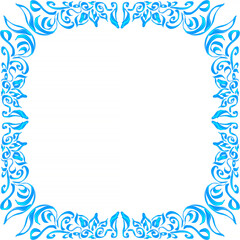 Blue christmas background with snowflakes for design postcard and packaging. Place for inscription