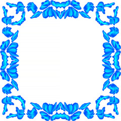 Ice christmas border on white background for design postcard and packaging. Place inscription