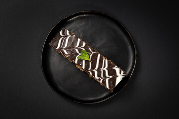 Traditional Chocolate Millefoglie or French mille-feuille