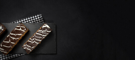 Traditional Chocolate Millefoglie or French mille-feuille