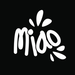 'Miao' cats sound lettering. the cats sound agree in Spanish language.