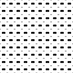 Square seamless background pattern from geometric shapes are different sizes and opacity. The pattern is evenly filled with big black diving goggles symbols. Vector illustration on white background