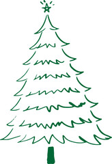 christmas tree
  pine
cartoon drawing natural tree simple lines