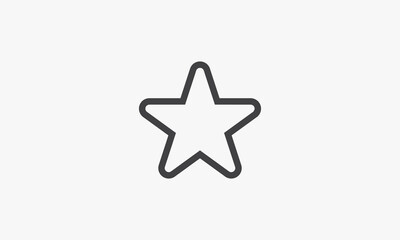 liine icon single star on white background.