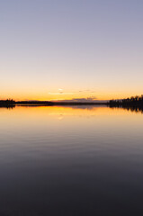 Plakat Colourful Sunset at Astotin Lake