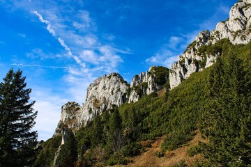 Summit of Kampenwand Mountain on a beautiful autumn day