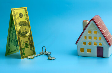 Accumulation of finances to buy a house or home saving concept.