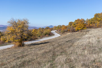 Autumn landscape of Cherna Gora (Monte Negro) mountain, Bulgaria