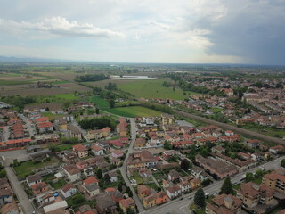 Fototapeta premium Aerial view of the neighborhood