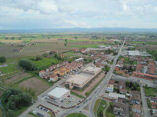 Fototapeta na wymiar Aerial view of the neighborhood