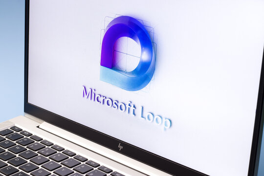 West Bangal, India - November 03, 2021 : Microsoft Loop logo on Laptop screen stock image.
