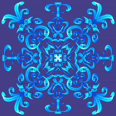 Cristmas decor snowflake on dark background for decor packaging and postcard
