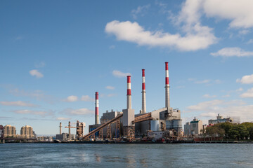 Ravenswood Generating Station - a large power plant in Long Island City in Queens, New York which...