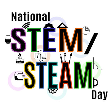 National STEM STEAM Day, Idea for poster, banner, flyer or postcard