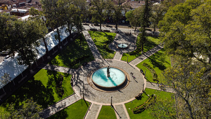 Vista aera de la plaza de Patzcuaro, Michoacan, Mexico