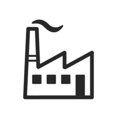simple industrial factory logo