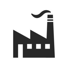 simple industrial factory logo silhouette