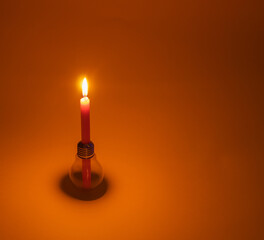 Another purpose light bulb. Minimal holiday concept.