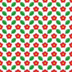 Colorful flower and leaves background. Abstract pattern background. Colorful wrapping paper.