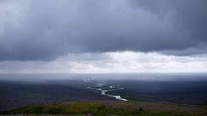 Panorama of the vastness of Iceland