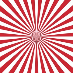 Red and white Sunburst Pattern Background. Rays. Sunburst background. Vector illustration. Red and white radial background.