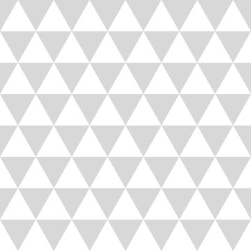Gray and white background. Triangle pattern. Geometrical simple image illustration. Seamless pattern. Triangle mosaic pattern vector background.